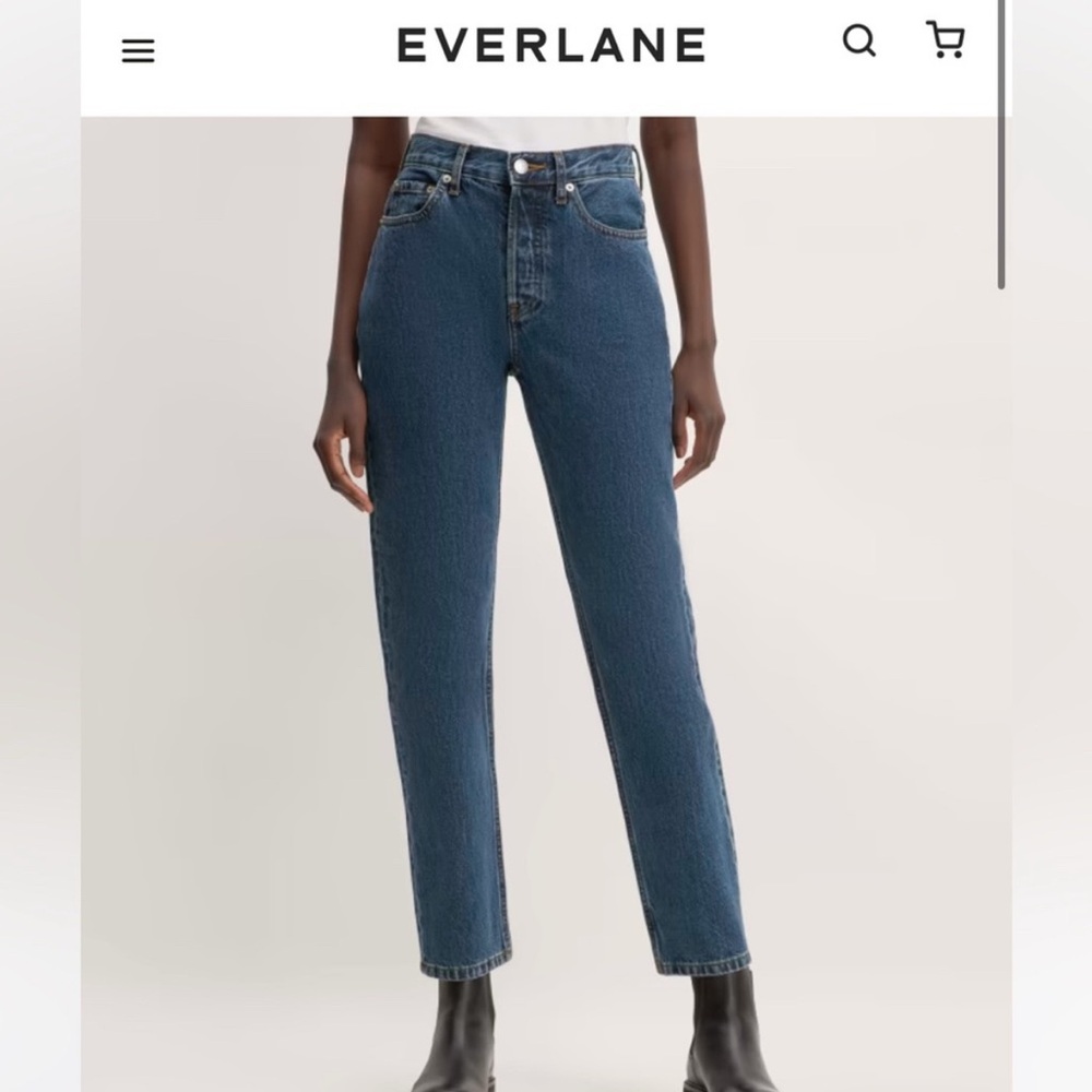 Everlane 90s Cheeky Jean Deep Atlantic Size 28 Crop